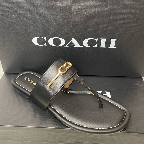 New in box Coach Jada Sandal Black size 5 - Picture 6 of 9